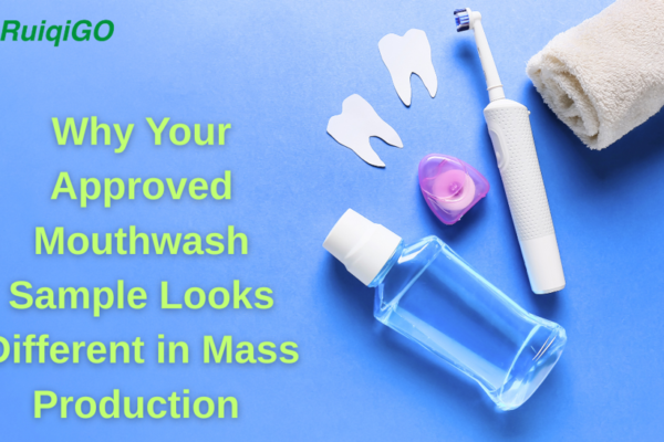 OEM mouthwash sample compared with mass production consistency testing