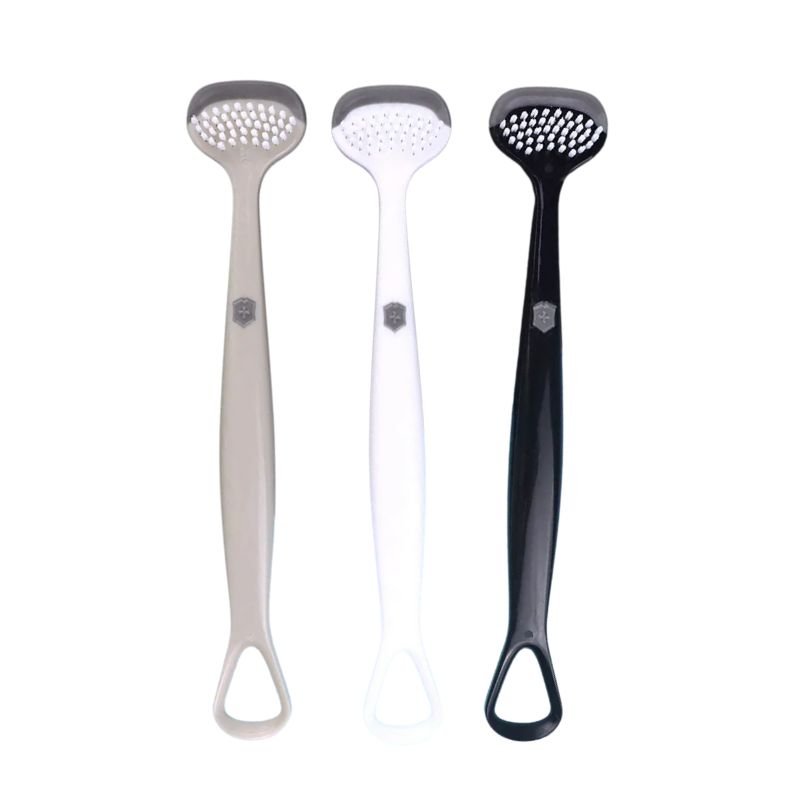 Plastic tongue scraper