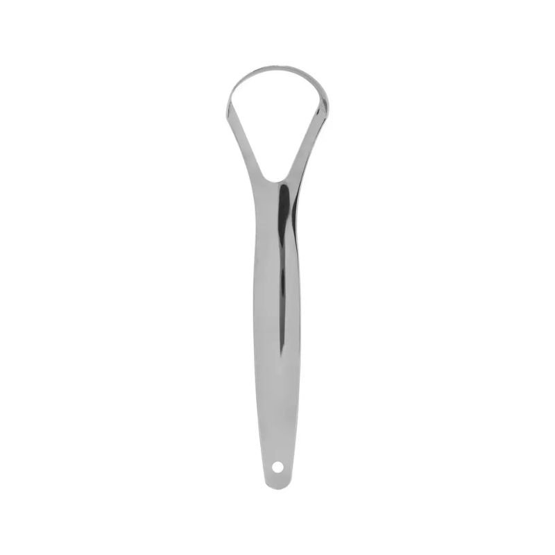 Stainless steel tongue scraper