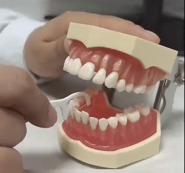 use floss stick clean teeth